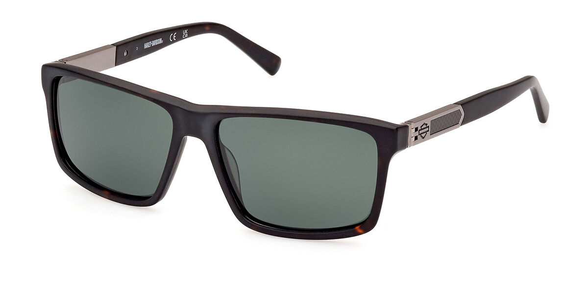 Harley Davidson HD0977X Polarized 52R Rectangle Black Tortoise ...